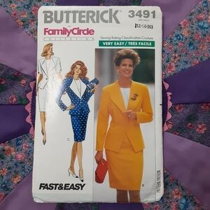 🔵BOGO FREE🔵 Butterick Uncut Sewing Pattern 3491 Jacket Top